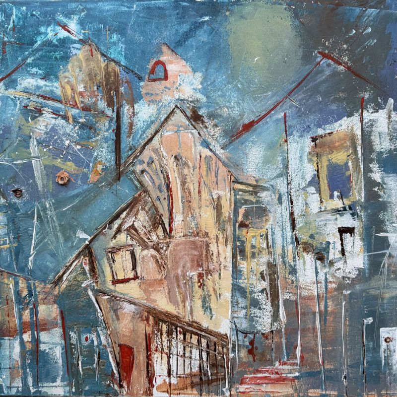 Before the Wedding, 2023, acrylic on canvas, 23.6 × 31.5 in